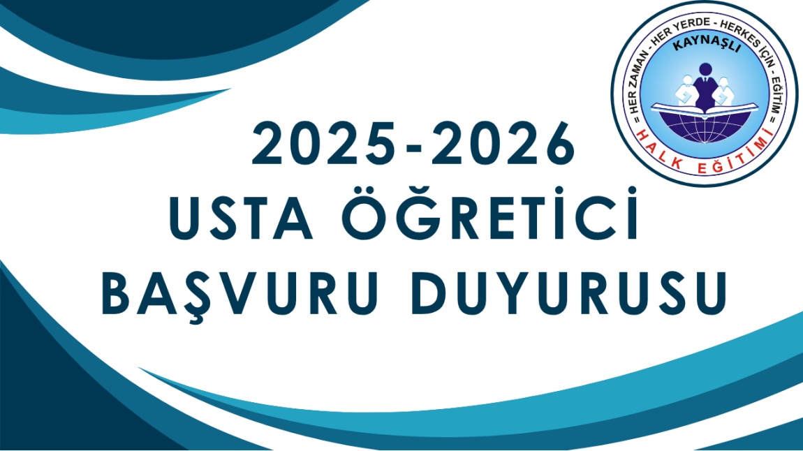 2025/2026 Eğitim Öğretim Yılı Ücretli Usta Öğretici Başvuruları